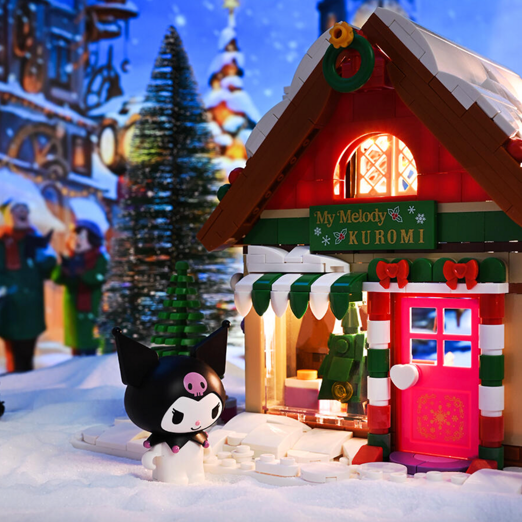 Melody and Kuromi Christmas Snow House